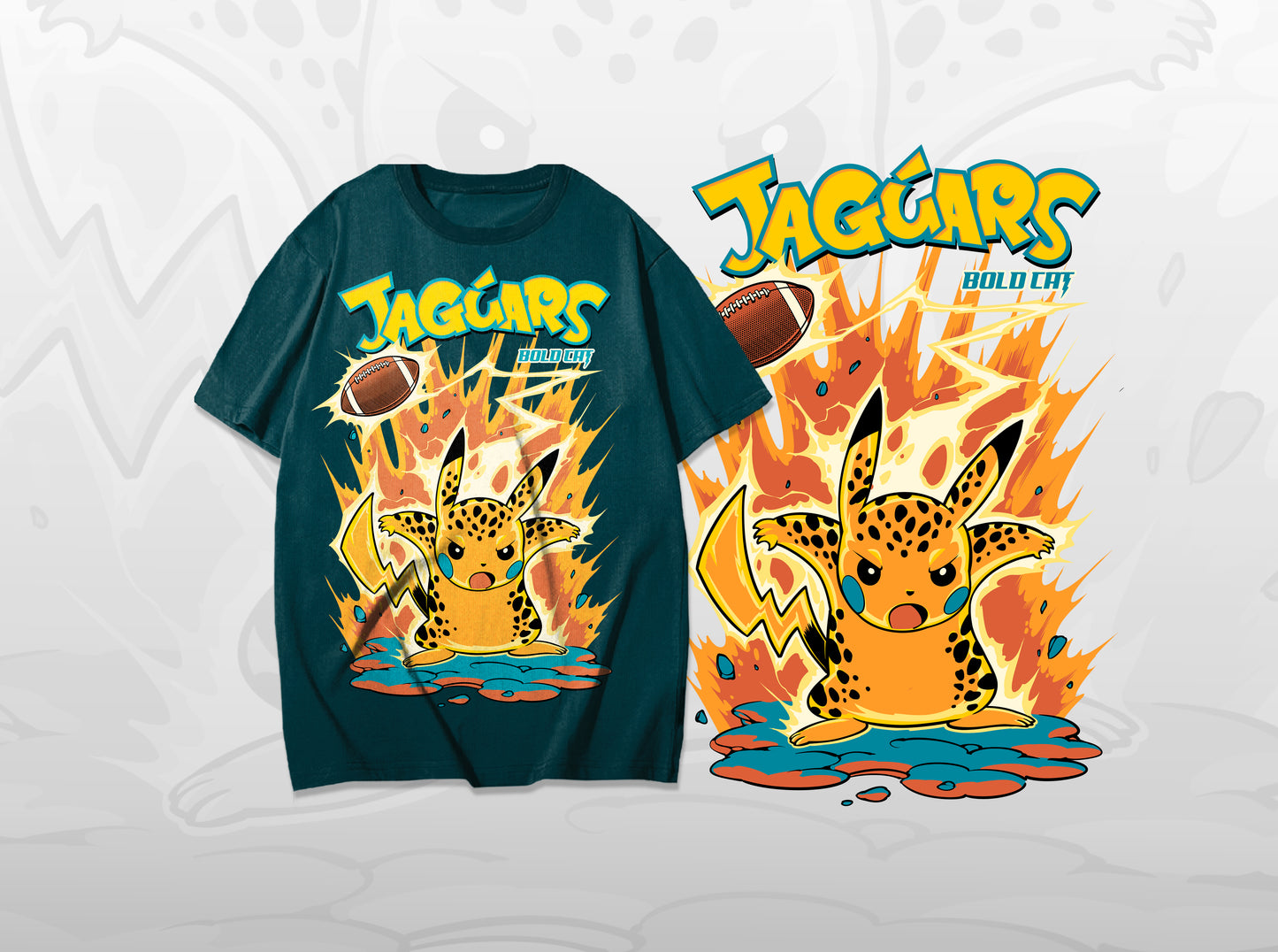 JAGUAR-CHU Jacksonville Jaguars Acid Washed Shirt (Adult & Youth)