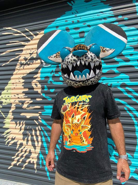 JAGUAR-CHU Jacksonville Jaguars Black Acid Washed Shirt